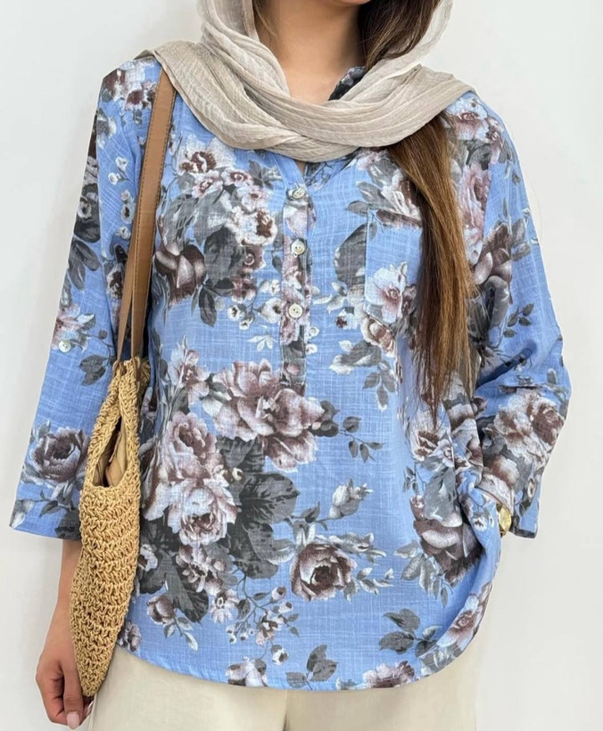 شومیز زنانه لینن ایتالیایی فریسایز تا ۴۸